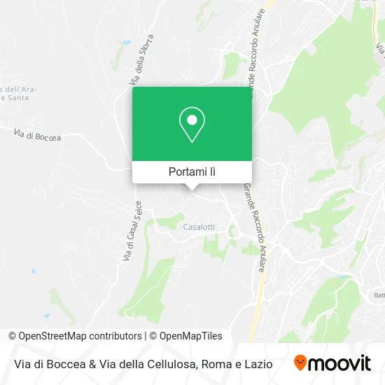 Mappa Via di Boccea & Via della Cellulosa