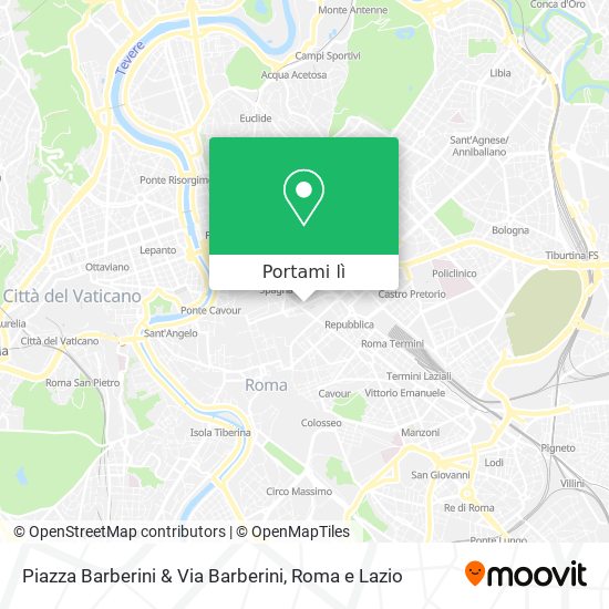 Mappa Piazza Barberini & Via Barberini