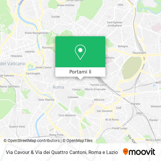 Mappa Via Cavour & Via dei Quattro Cantoni