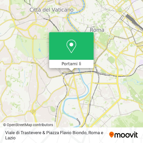 Mappa Viale di Trastevere & Piazza Flavio Biondo