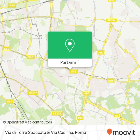 Mappa Via di Torre Spaccata & Via Casilina