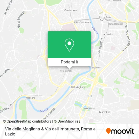 Mappa Via della Magliana & Via dell'Impruneta