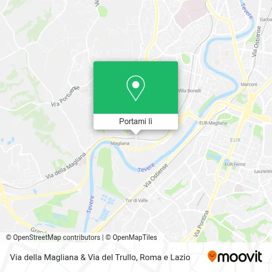 Mappa Via della Magliana & Via del Trullo