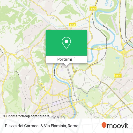 Mappa Piazza dei Carracci & Via Flaminia