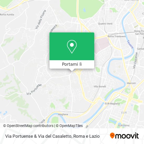Mappa Via Portuense & Via del Casaletto