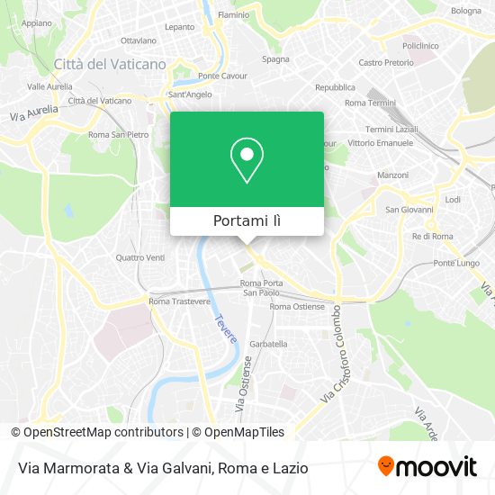 Mappa Via Marmorata & Via Galvani