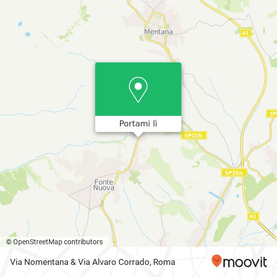Mappa Via Nomentana & Via Alvaro Corrado