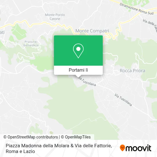 Mappa Piazza Madonna della Molara & Via delle Fattorie