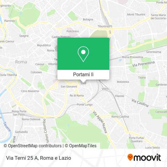 Mappa Via Terni 25 A