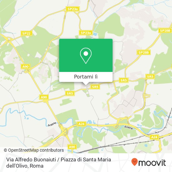 Mappa Via Alfredo Buonaiuti / Piazza di Santa Maria dell'Olivo