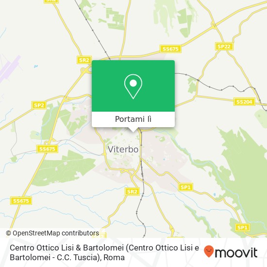 Mappa Centro Ottico Lisi & Bartolomei (Centro Ottico Lisi e Bartolomei - C.C. Tuscia)