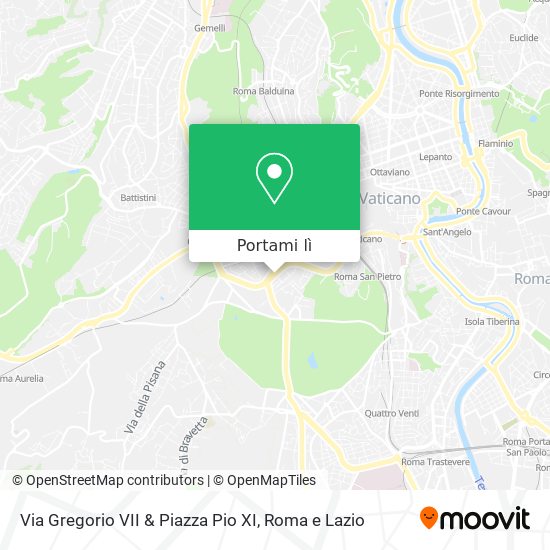 Mappa Via Gregorio VII & Piazza Pio XI