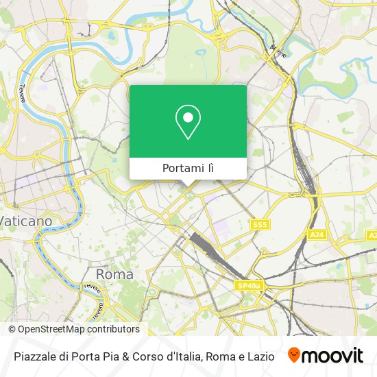 Mappa Piazzale di Porta Pia & Corso d'Italia