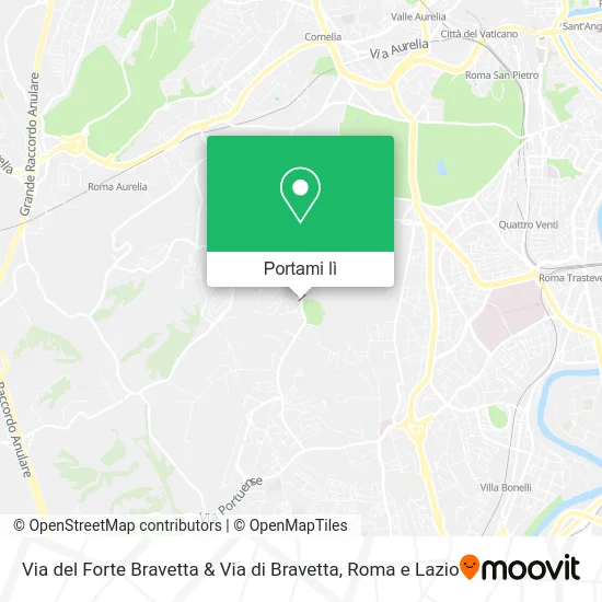 Mappa Via del Forte Bravetta & Via di Bravetta