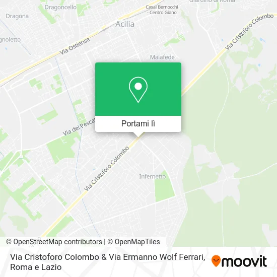 Mappa Via Cristoforo Colombo & Via Ermanno Wolf Ferrari