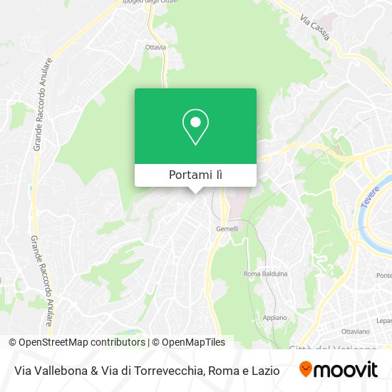 Mappa Via Vallebona & Via di Torrevecchia