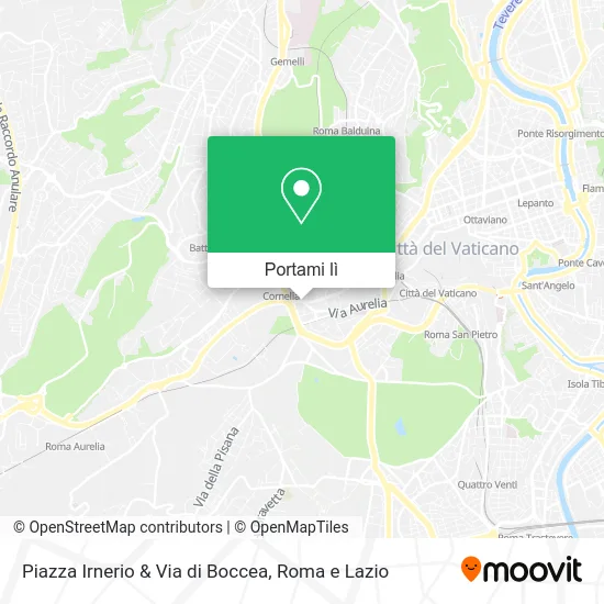 Mappa Piazza Irnerio & Via di Boccea