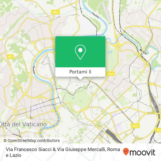 Mappa Via Francesco Siacci & Via Giuseppe Mercalli