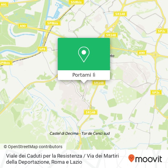 Mappa Viale dei Caduti per la Resistenza / Via dei Martiri della Deportazione