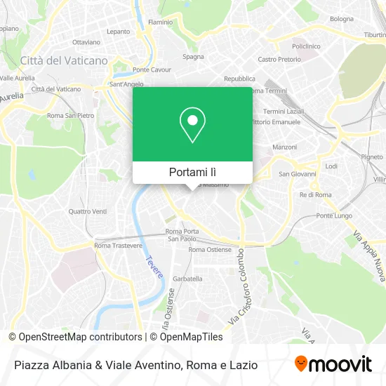 Mappa Piazza Albania & Viale Aventino