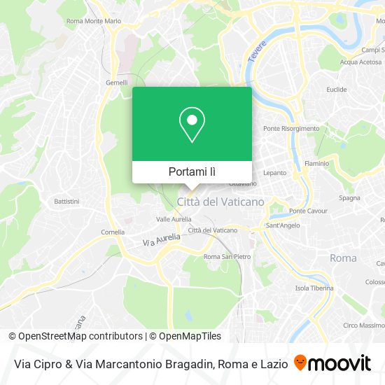Mappa Via Cipro & Via Marcantonio Bragadin