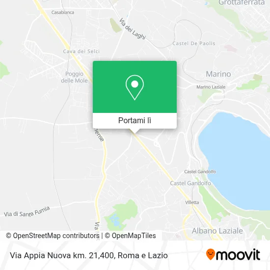 Mappa Via Appia Nuova km. 21,400