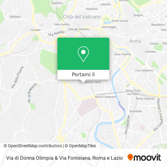 Mappa Via di Donna Olimpia & Via Fonteiana