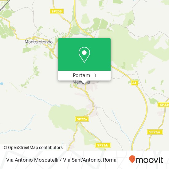 Mappa Via Antonio Moscatelli / Via Sant'Antonio