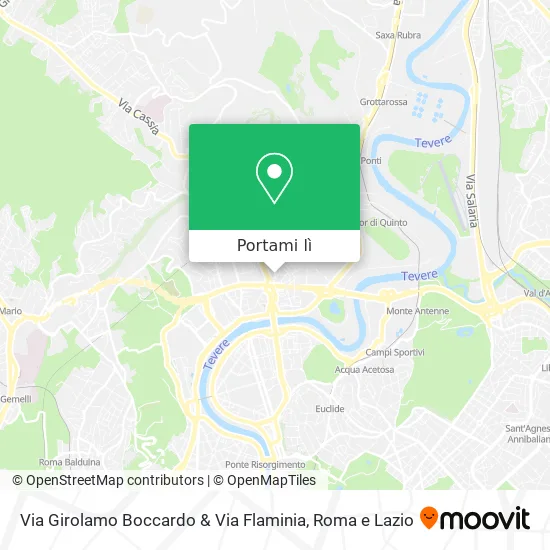 Mappa Via Girolamo Boccardo & Via Flaminia