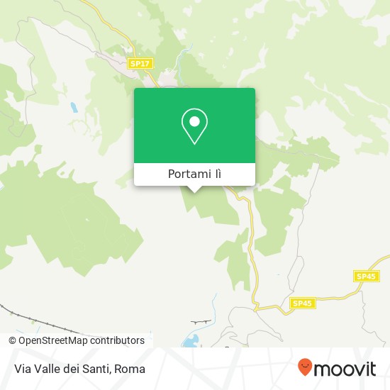Mappa Via Valle dei Santi