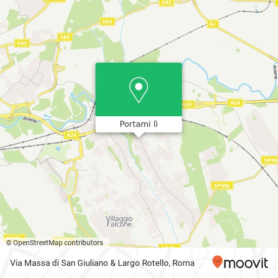 Mappa Via Massa di San Giuliano & Largo Rotello