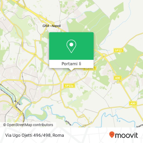 Mappa Via Ugo Ojetti 496/498