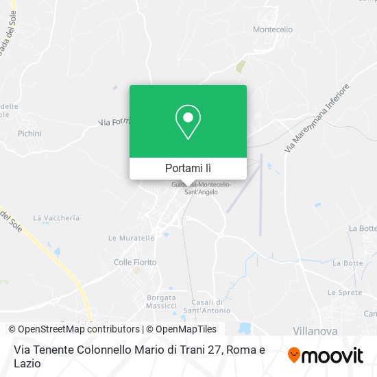 Mappa Via Tenente Colonnello Mario di Trani 27