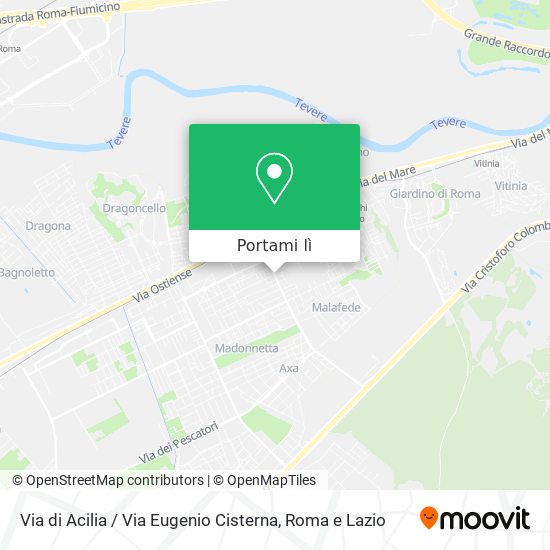 Mappa Via di Acilia / Via Eugenio Cisterna