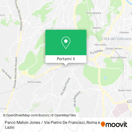 Mappa Parco Melvin Jones / Via Pietro De Francisci