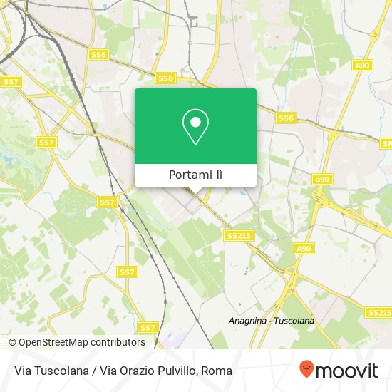 Mappa Via Tuscolana / Via Orazio Pulvillo