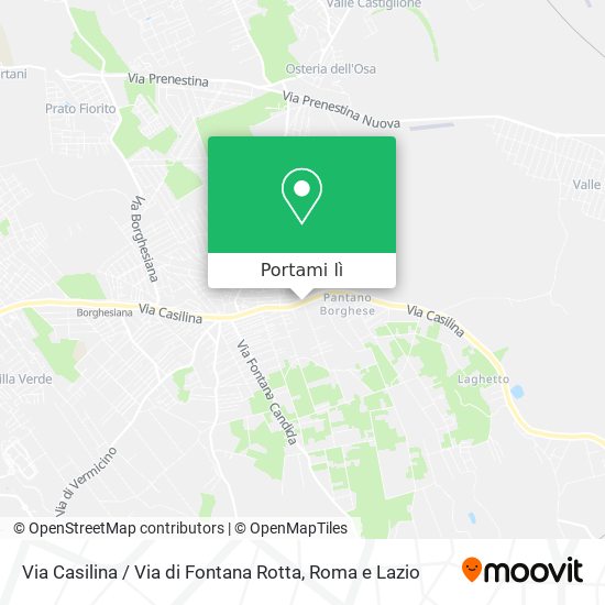 Mappa Via Casilina / Via di Fontana Rotta