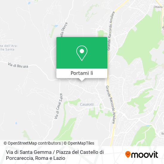 Mappa Via di Santa Gemma / Piazza del Castello di Porcareccia