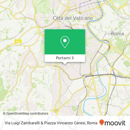 Mappa Via Luigi Zambarelli & Piazza Vincenzo Ceresi