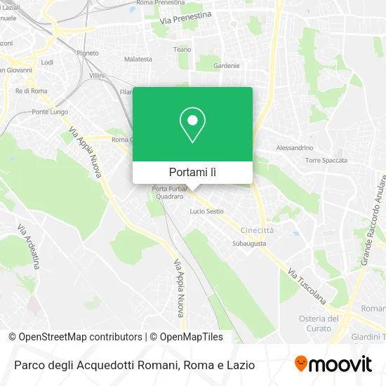 Mappa Parco degli Acquedotti Romani