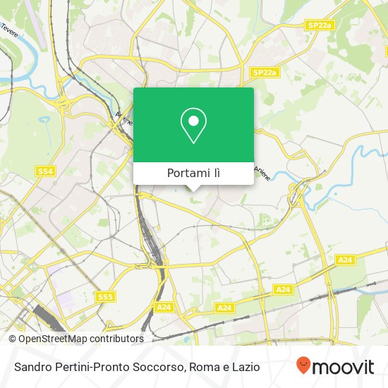 Mappa Sandro Pertini-Pronto Soccorso