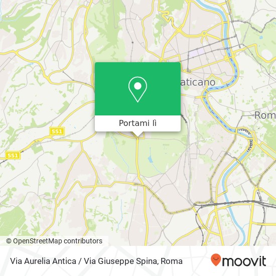 Mappa Via Aurelia Antica / Via Giuseppe Spina