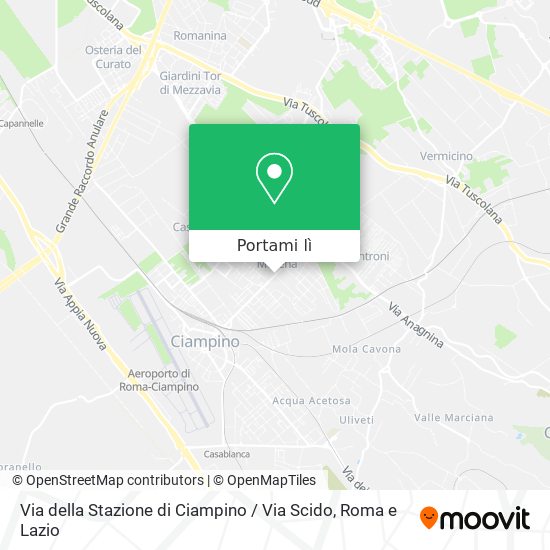 Mappa Via della Stazione di Ciampino / Via Scido