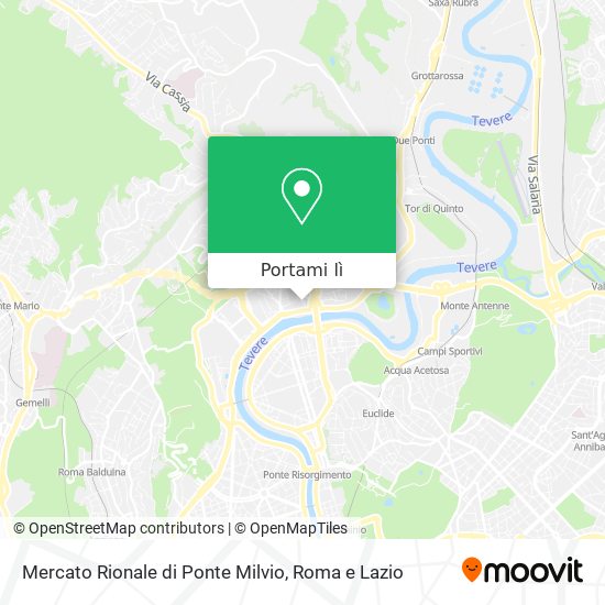 Mappa Mercato Rionale di Ponte Milvio