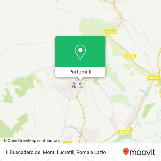 Mappa Il Buscadero dei Monti Lucretili