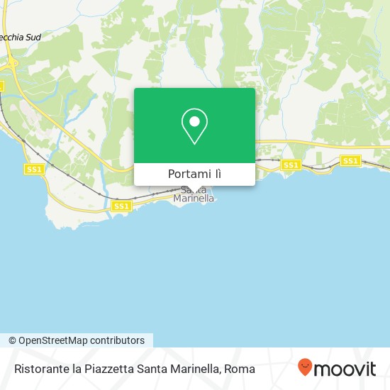 Mappa Ristorante la Piazzetta Santa Marinella