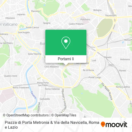 Mappa Piazza di Porta Metronia & Via della Navicella