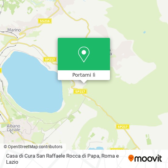Mappa Casa di Cura San Raffaele Rocca di Papa