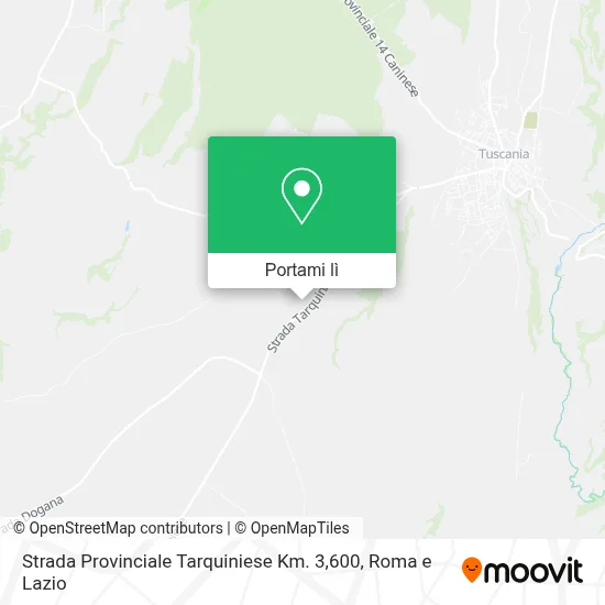 Mappa Strada Provinciale Tarquiniese Km. 3,600