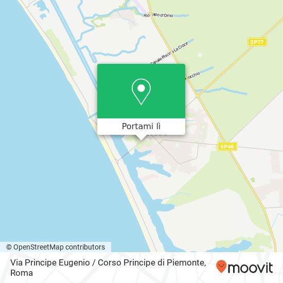 Mappa Via Principe Eugenio / Corso Principe di Piemonte